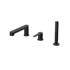 Смеситель на борт ванны RAVAK Puri PU 026.20 X070186 однорычажный черный матовый